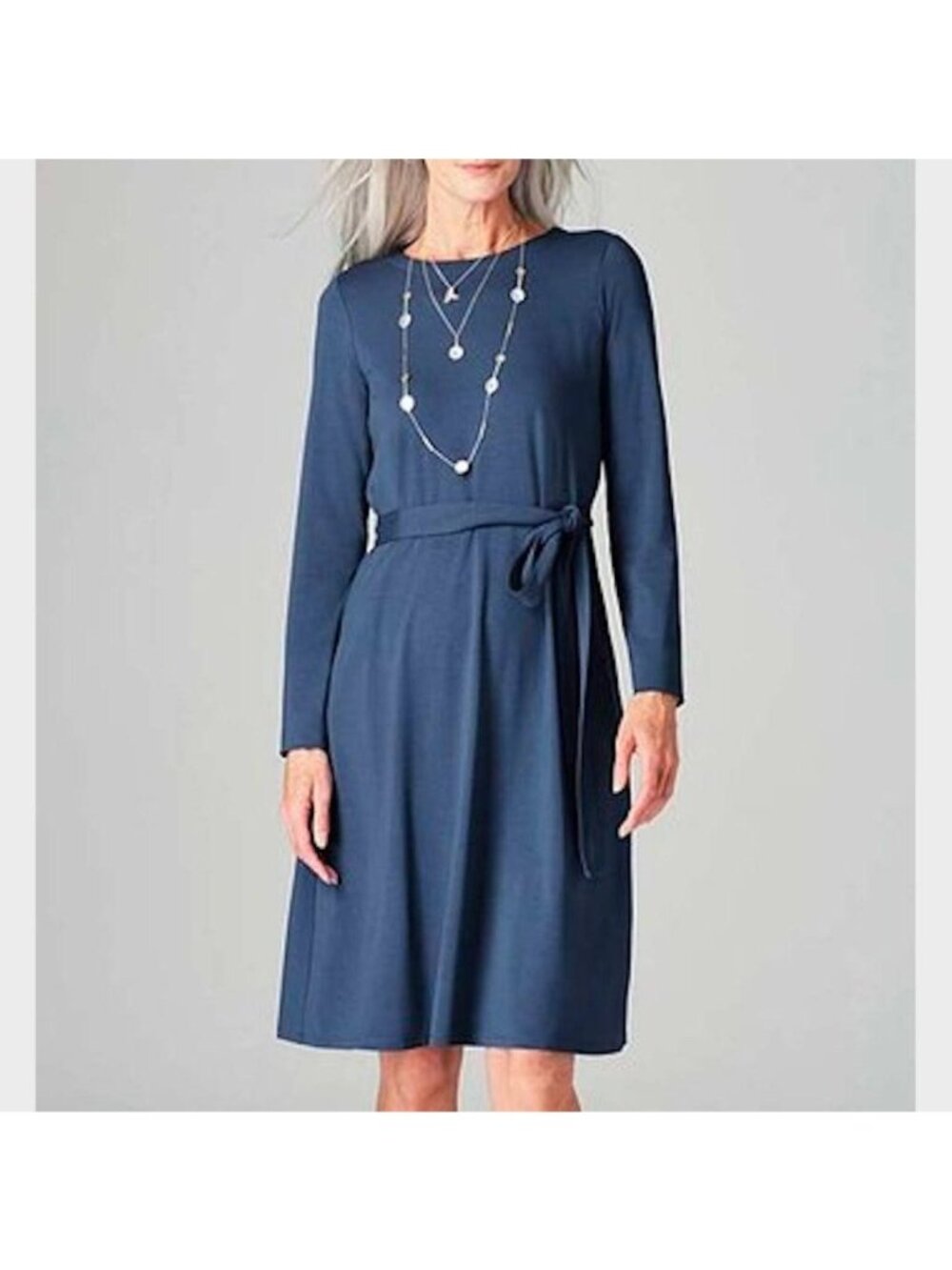 J. Jill Twilight Wearever Belted A-Line Dress XS